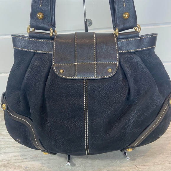 Dooney & Bourke Hayden Panettiere Black Suede Leather Hobo Bag Limited Edition - Picture 11 of 12